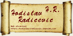 Hodislav Radičević vizit kartica